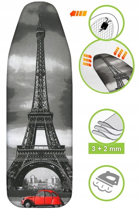 Pokrowiec na deskę do prasowania duży 120x40 115x35 115x30 gruby 5mm