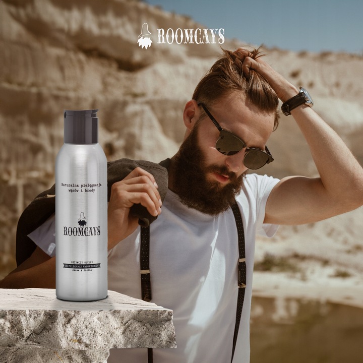 OLEJEK DO BRODY DO PIELĘGNACJI WĄSÓW ZAROSTU ROOMCAYS ZMIĘKCZAJĄCY 100 ml