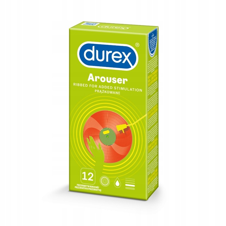 Prezerwatywy Durex Arouser potęgujące orgazm z prążkami 12 szt.