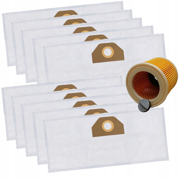 10xWORKI FILTR DO ODKURZACZA KARCHER WD3 SE4001 WD2 PLUS KWD3 1.628-443.0