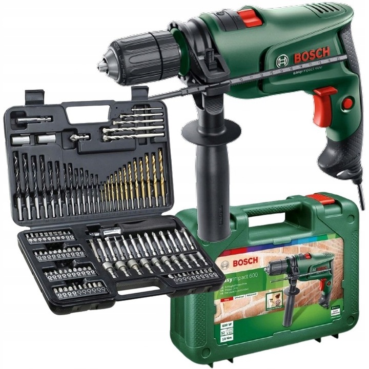 BOSCH WIERTARKA UDAROWA EASYIMPACT 600W +AKCESORIA