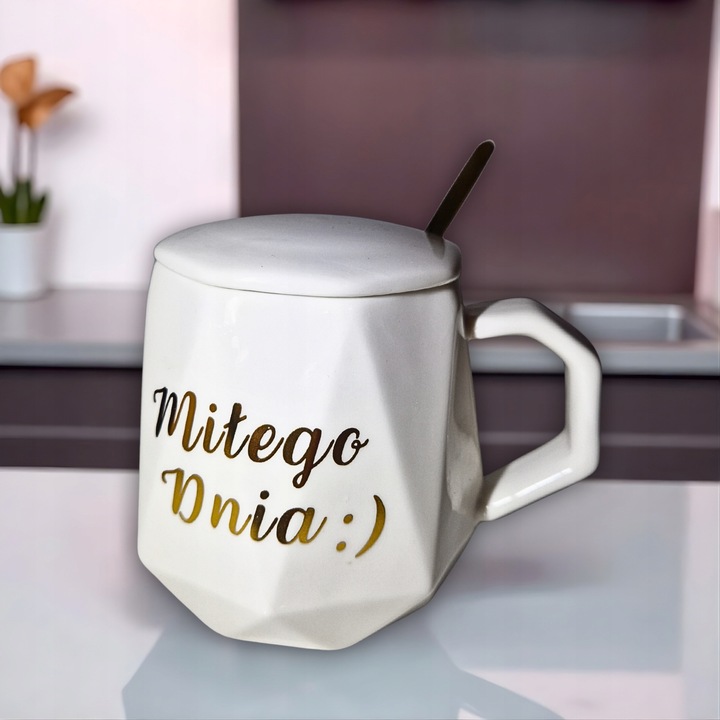 PODGRZEWACZ Kubek Ceramiczny CZAJNIK ZESTAW DO KAWY HERBATY MIŁEGO