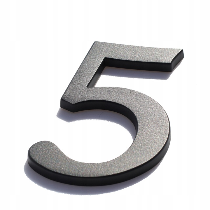 numer domu. numer na dom. cyfry na dom. tablica na dom. 3D premium grafit 5