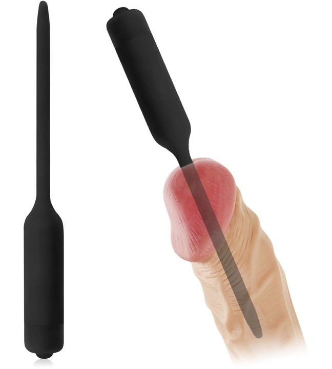 SILIKONOWY DILATOR Z WIBRACJAMI DO CEWKI MOCZOWEJ PROSTATY MASAŻER MĘSKI