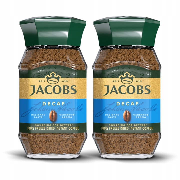 Kawa rozpuszczalna bezkofeinowa Jacobs Decaf 2x 100g