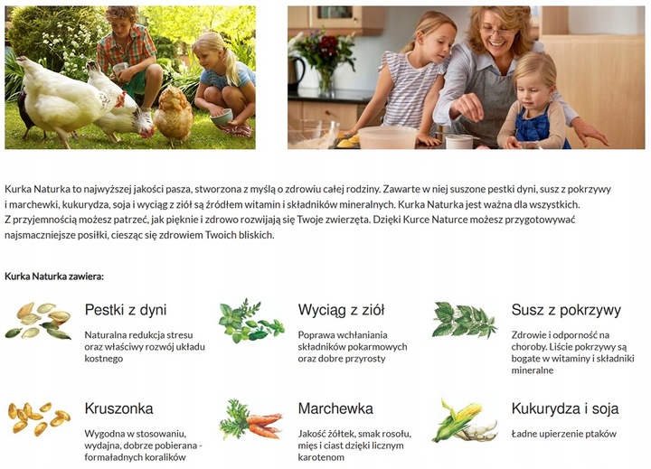 Karma Kurka Naturka PISKLĘ z ziołami i pokrzywą pasza drób
