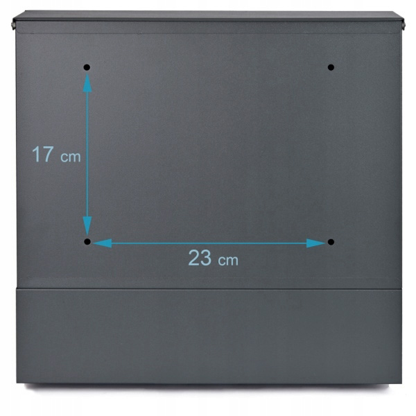 SKRZYNKA NA LISTY POCZTOWA Z ADRESEM NAPISEM NUMEREM DOMU ANTRACYT