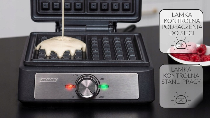 Gofrownica MPM MGO-41/C 1600 W czarny