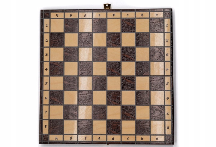 Szachy Królewskie intarsjowane druk brązowe/dąb-brzoza/ NOWOŚĆ/producent