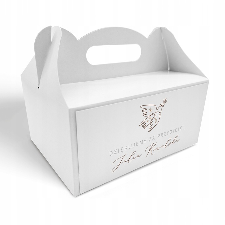 Pudełko na ciasto 10szt Personalizacja Podziękowanie 1 Komunia Święta WZORY