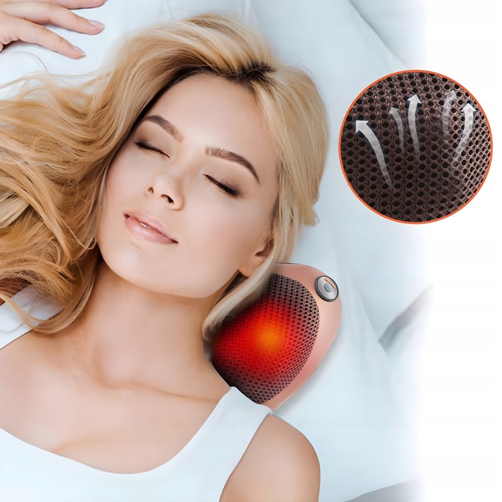 PODUSZKA MASUJĄCA DO KARKU SZYI PLECÓW RAMION CIAŁA NÓG MASAŻER SHIATSU