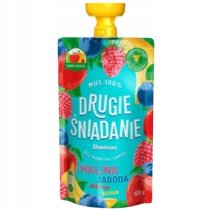 Mus Deser Owocowy Dla Dzieci 100g 12szt Mix Zestaw Dawtona Drugie Śniadanie