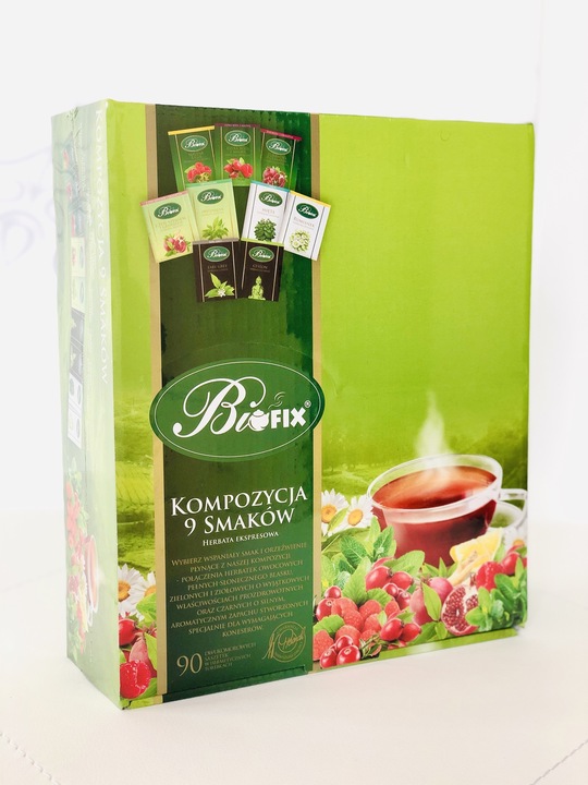 Zestaw herbat w kopertach Bifix 9 smaków 450szt 2g