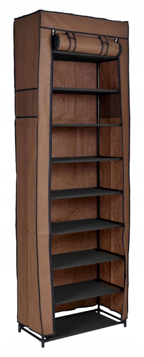 SZAFKA TEKSTYLNA Z PÓŁKAMI NA BUTY SKŁADANA STOJAK REGAŁ ORGANIZER