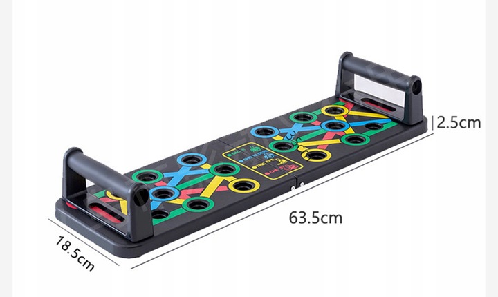 DESKA UCHWYTY DO POMPEK ĆWICZEŃ PLATFORMA PUSH UP BOARD WIELOFUNKCYJNA 14w1