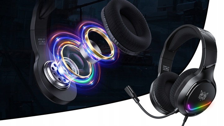 ONIKUMA X31 SŁUCHAWKI GAMINGOWE NAUSZNE PRZEWODOWE Z MIKROFONEM DO PC RGB