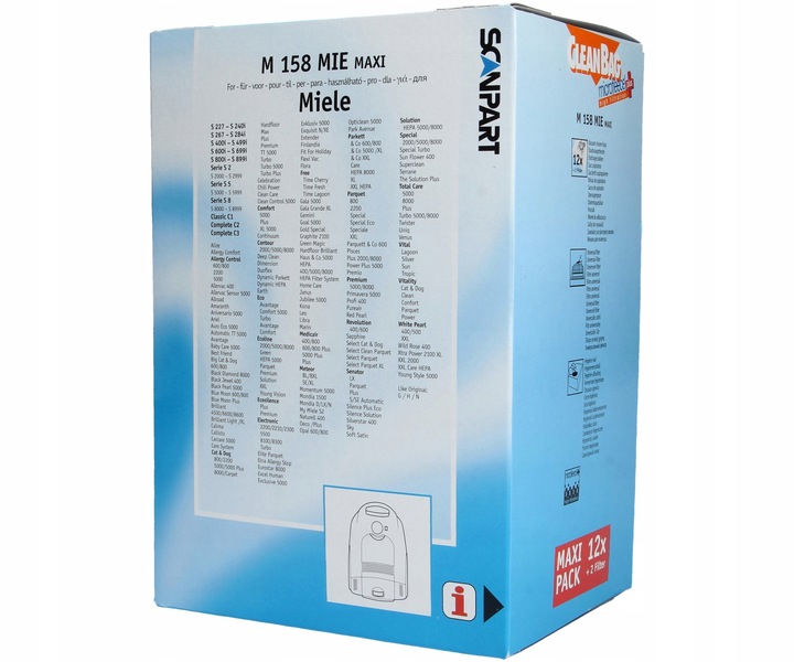 WORKI DO ODKURZACZA MIELE COMPLETE C2, C3 + FILTRY - 12sztuk