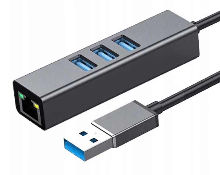 KARTA SIECIOWA HUB USB 3.0 GIGABIT LAN 1000Mb RJ45