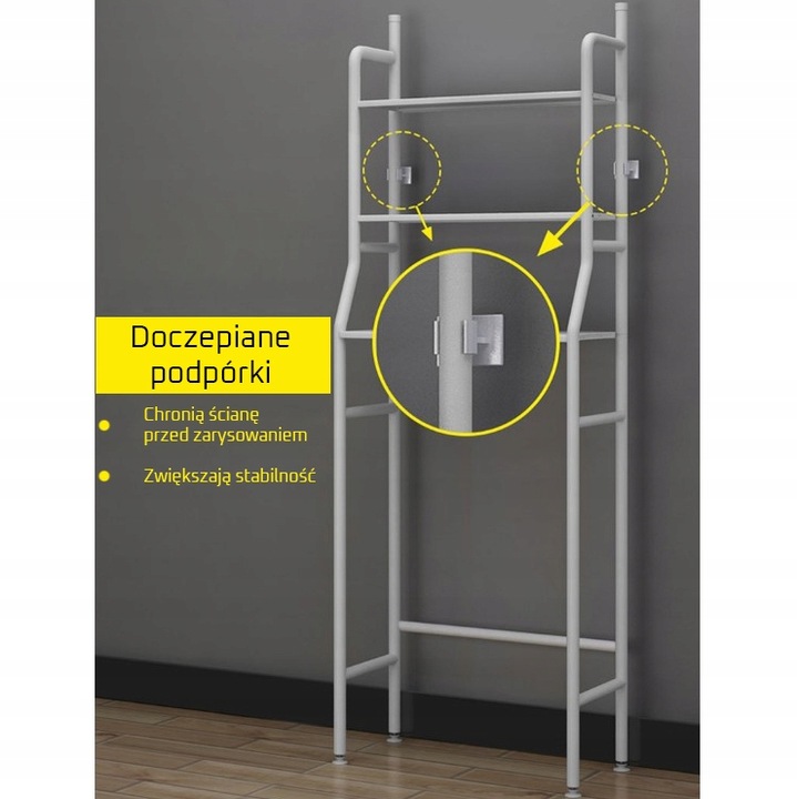 PÓŁKA STOJĄCA NAD TOALETĘ WC SEDES UBIKACJĘ ŁAZIENKOWA SZAFKA REGAŁ 3 PÓŁKI