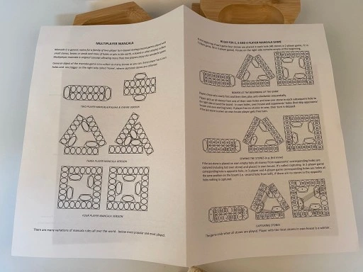 MANKALA UNIWERSALNA - DLA 2-3-4 GRACZY - DREWNIANA