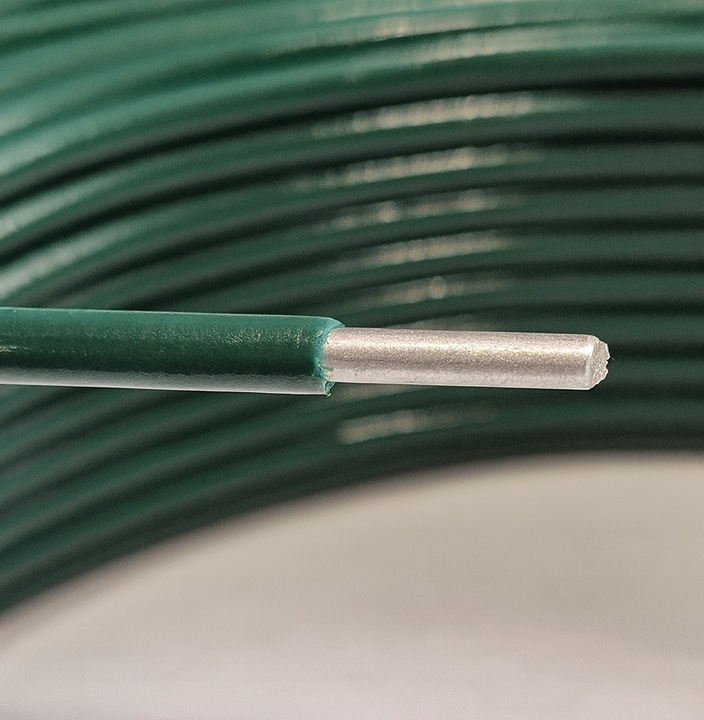 DRUT POWLEKANY PCV OGRODNICZY NACIĄGOWY DO SIATKI 2,8 - 2,0MM 100M