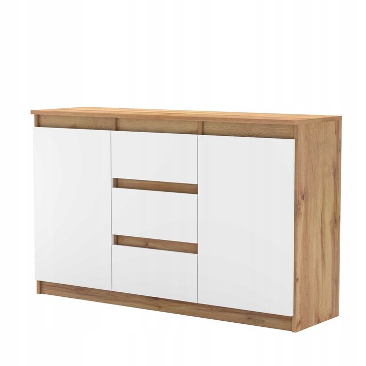 Komoda WOTAN BIALA z szufladami Duza Szafka AGA 120cm do Sypialni