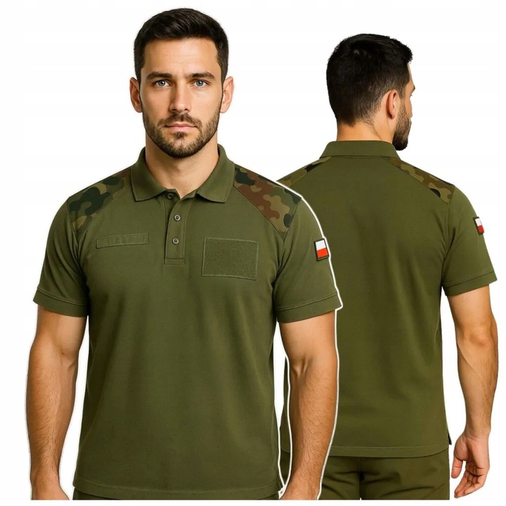 Koszulka wojskowa polo Wojska Polskiego khaki wzór 304A/MON M