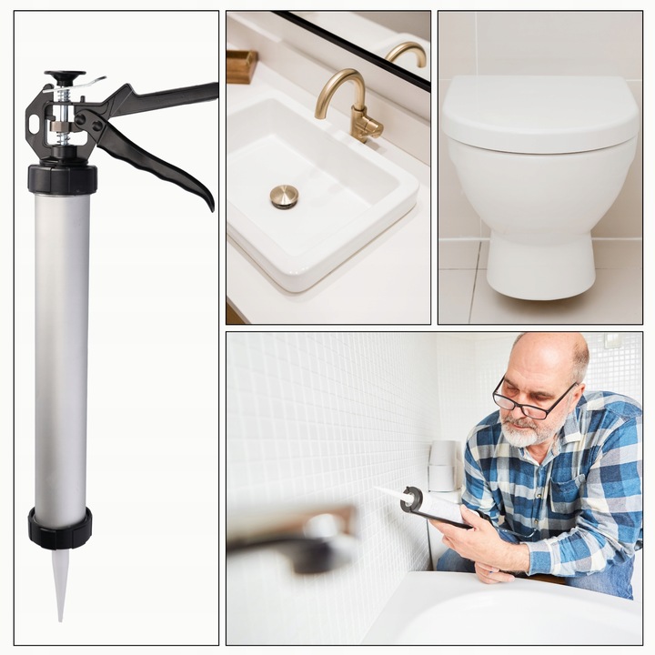 WYCISKACZ DO MAS GĘSTYCH USZCZELNIAJĄCYCH 600ml PISTOLET KLEJU