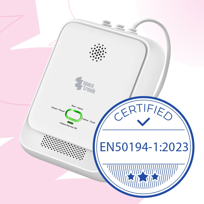 Czujnik Gazu z Alarmem LPG Propan Butan Spacetronik detektor ŻYWOTNOŚĆ