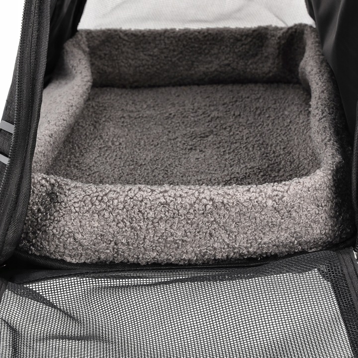 TORBA TRANSPORTER DLA KOTA PSA Z MATĄ PLUSZOWĄ L