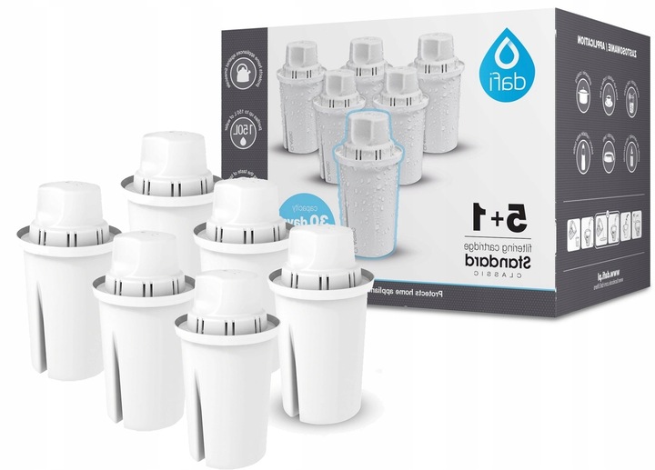 Filtr Dafi Classic Wkład do dzbanka filtrującego wodę | 6 szt.