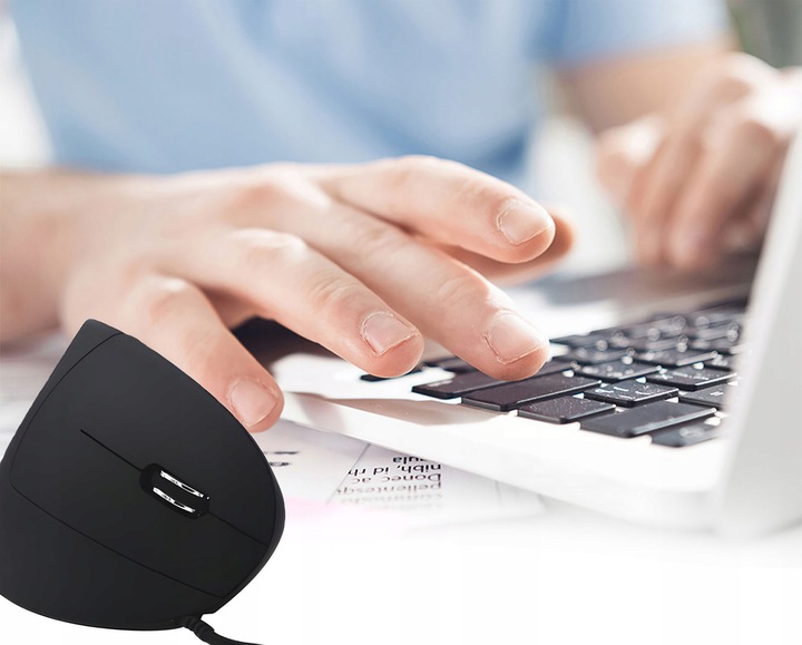 Myszka wertykalna RENEW FORCE pionowa MYSZ ergonomiczna przewodowa CICHA