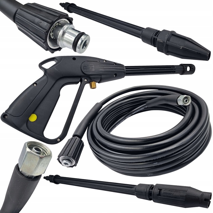 PISTOLET LANCA DO MYJKI CIŚNIENIOWEJ DYSZA ROTACYJNA PŁASKA + WĄŻ 8m