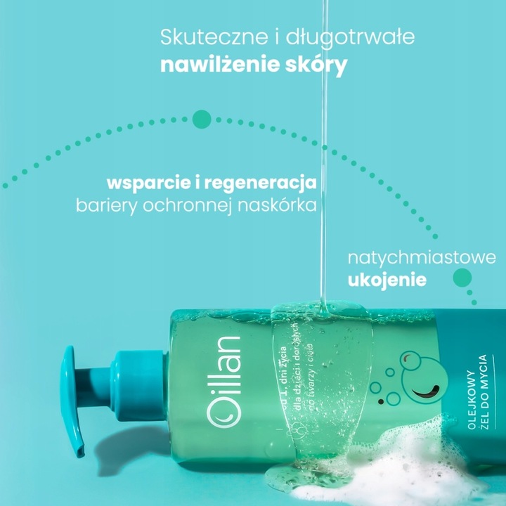 OILLAN Olejkowy żel do mycia do twarzy i ciała 750 ml