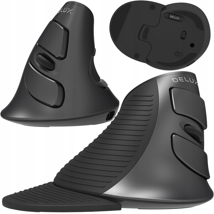 Bezprzewodowa Myszka Pionowa Delux M618g Db Bluetooth Ergonomiczna Czarna