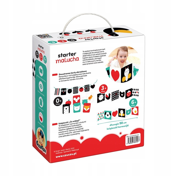 CZUCZU STARTER MALUCHA KSIĄŻECZKI KONTRASTOWE 0m+