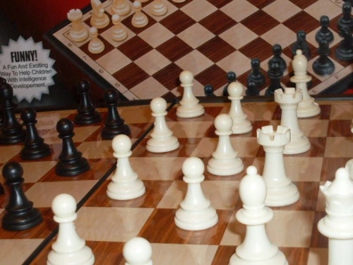 SZACHY i WARCABY magnetyczne DUŻE 30x30 DREWO