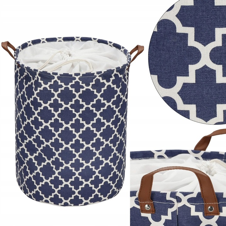 POJEMNIK KOSZ WOREK NA PRANIE UBRANIA ORGANIZER POJEMNY BARYŁKA SKŁADANY XL