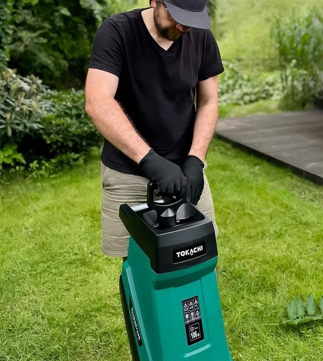 ROZDRABNIACZ ELEKTRYCZNY RĘBAK DO GAŁĘZI GŁADKOLUFOWY MOCNY 3500W DWA