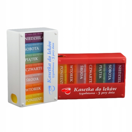 Kasetka Pojemnik Pudełko na leki 7dni x3przegródki