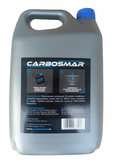 CARBOSMAR PŁYNNY SMAR 5 Litrów DO KOTŁÓW NA EKOGROSZEK