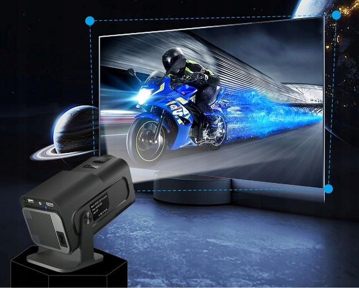 PROJEKTOR RZUTNIK PRZENOŚNY HY320 SMART FULL HD LED ANDROID WiFi TV 150"