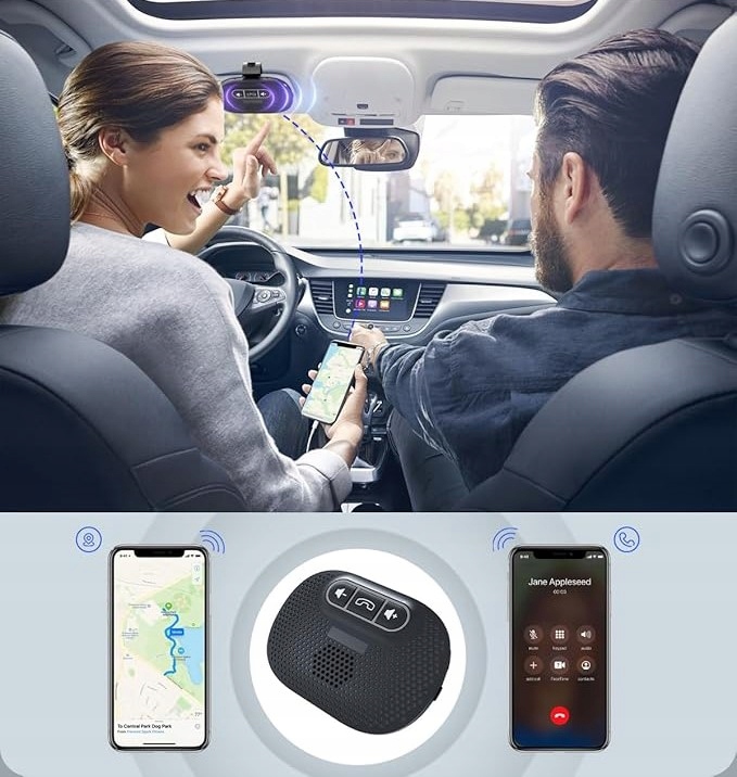 Zestaw samochodowy Bluetooth 5.0 – Wbudowany Głośnik