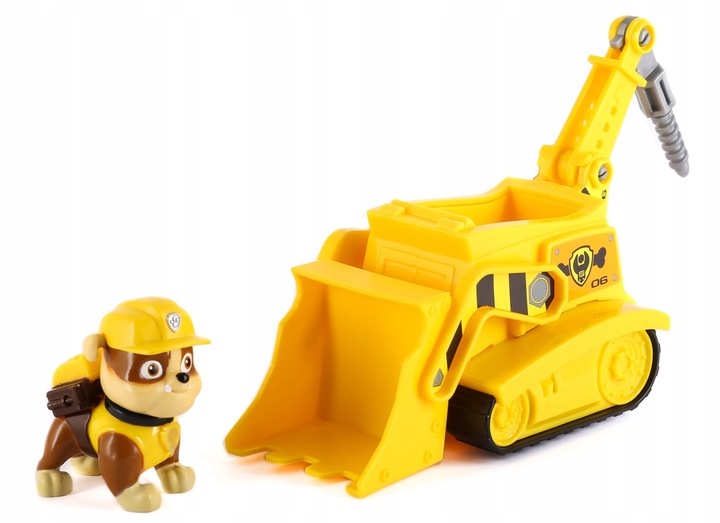 PSI PATROL RUBBLE FIGURKA POJAZD SPYCHACZ BULDOŻER