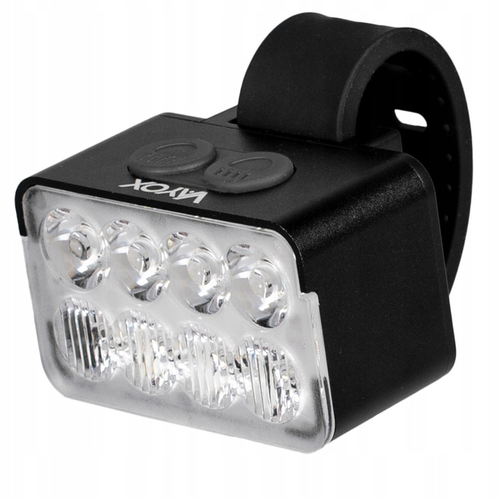 LAMPKA ROWEROWA PRZÓD 8xLED MOCNA JASNA 900LM OŚWIETLENIE ROWER USB-C VAYOX