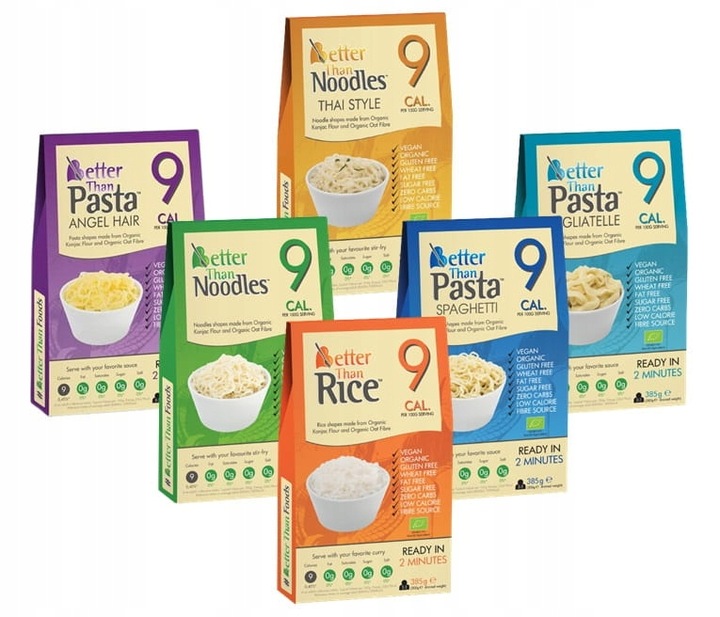 Zestaw 6 makaronów konjac KETO BIO 6 x 385g - Better Than Foodsv