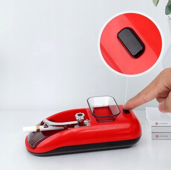 Maszynka automatyczna solidna nabijarka do papierosów tytoń gilz czerwona