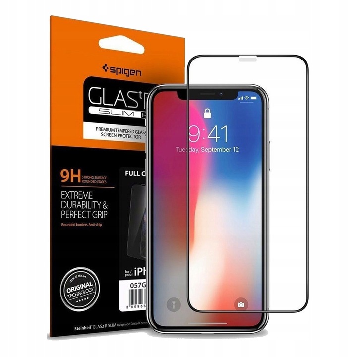 Szkło hartowane do iPhone XR / 11, Spigen Slim FC