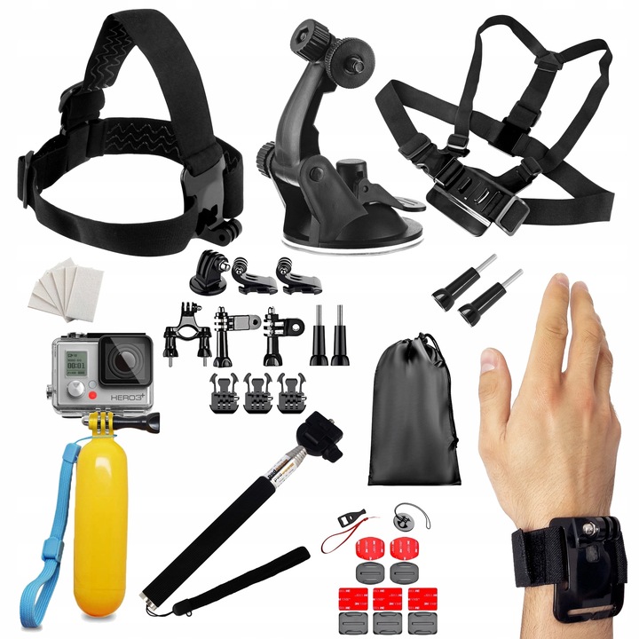 ZESTAW XXL 50w1 AKCESORIA GOPRO HERO 13 12 11 dji insta360 Uchwyty