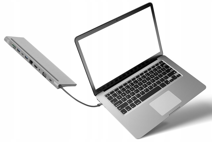 HUB USB-C 11w1 HDMI LAN VGA RJ45 SD STACJA DOKUJĄCA Macbook Pro Air M1 M2